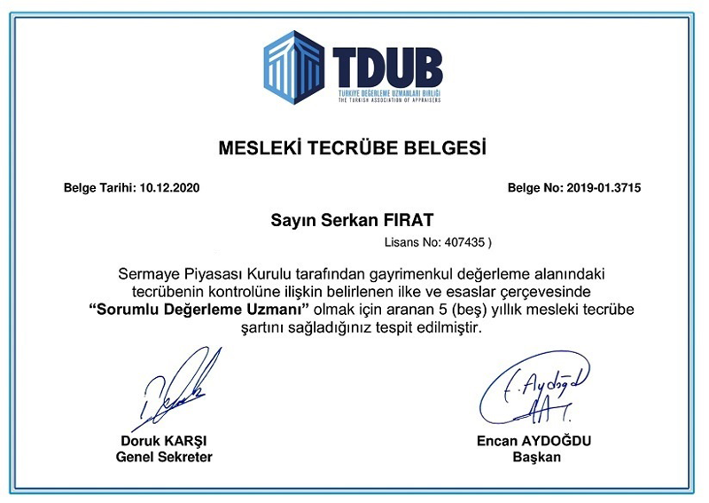 Mesleki Tecrübe Lisansı