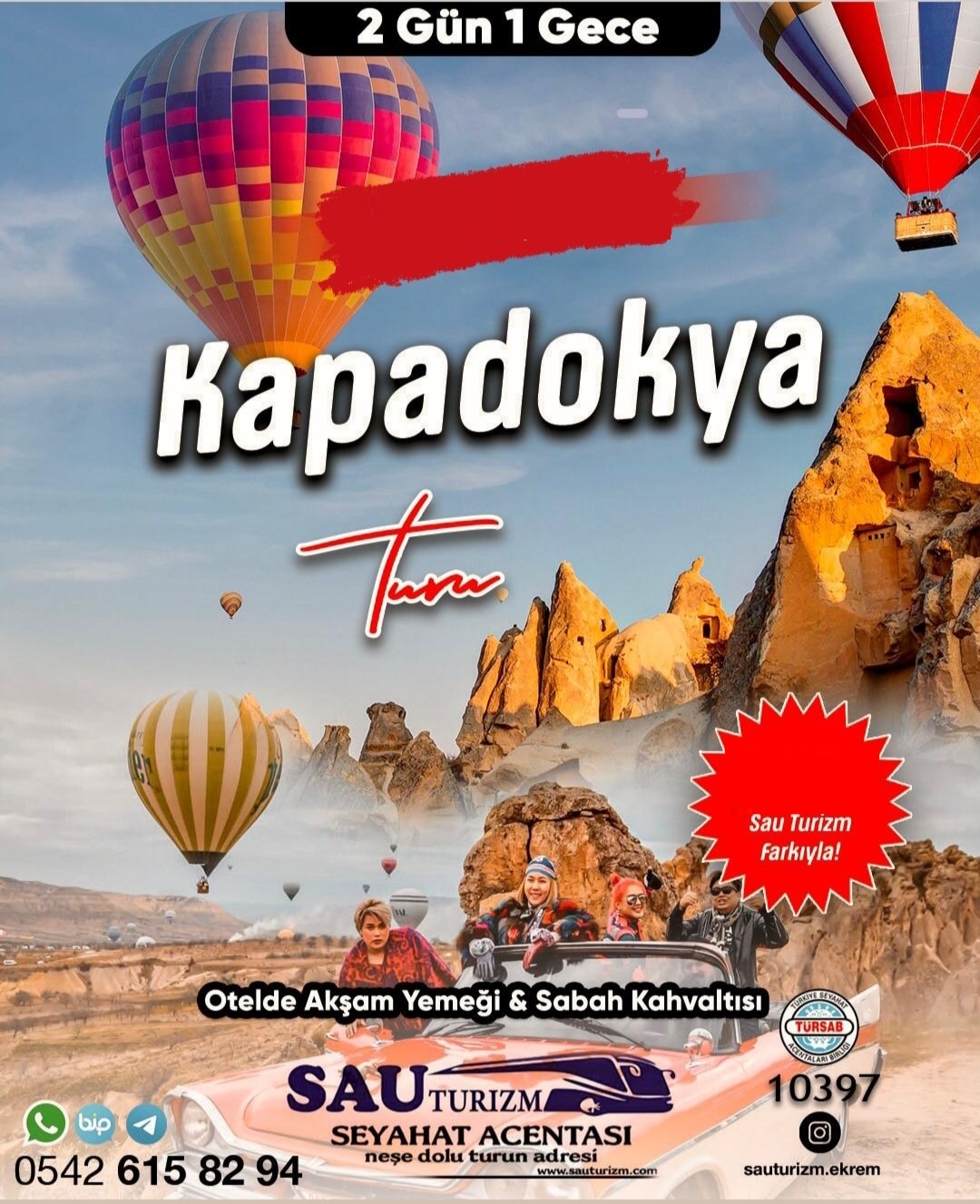 Sakarya Çıkışlı Kapadokya Turu
