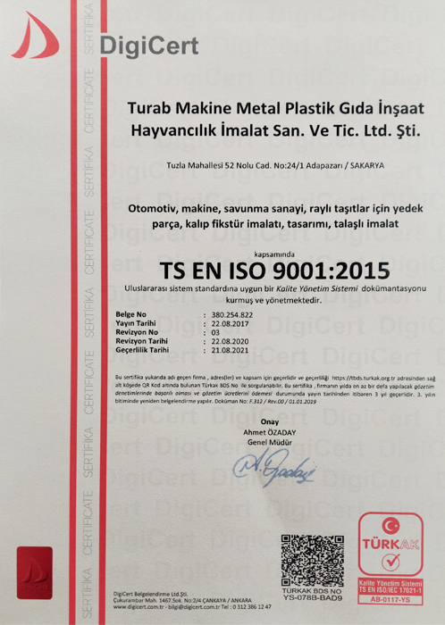 Turab Makine Metal Plastik Gıda İnşaat Hayvancılık İmalat San. ve Tic. Ltd. Şti.